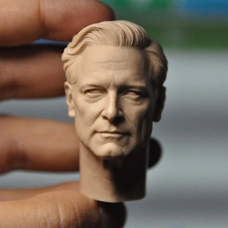 

1/6 Unpainted Agent Colin Firth Head Sculpt Carving Model Fit 12'' Male Soldier Action Figure Body