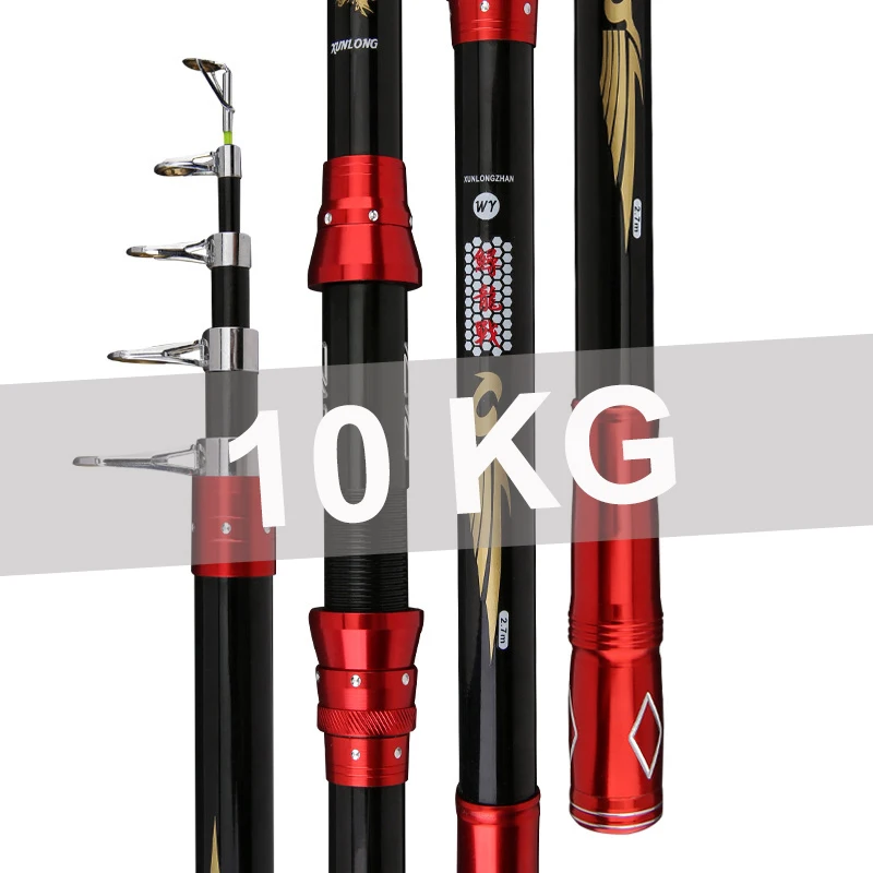 

New Telescopic Portable Sea Pole 2.1-3.6M FRP Fishing Rod Travel Sea Boat Rock Fishing Rod Carp Fishing Gear Ocean Beach Fishing