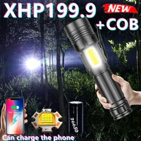 super xhp199 most powerful led flashlight xhp90 high power torch light usb rechargeable zoom flashlight 18650 fishing hand lamp