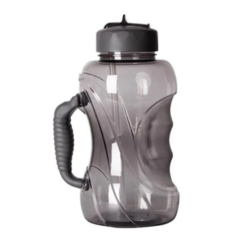 Bpa-free, 1500 мл, большая емкость, Тритан, гантели, Космический, спортивный чайник, портативный, для путешествий, оснащен My соломинкой, бутылка для воды с ручкой