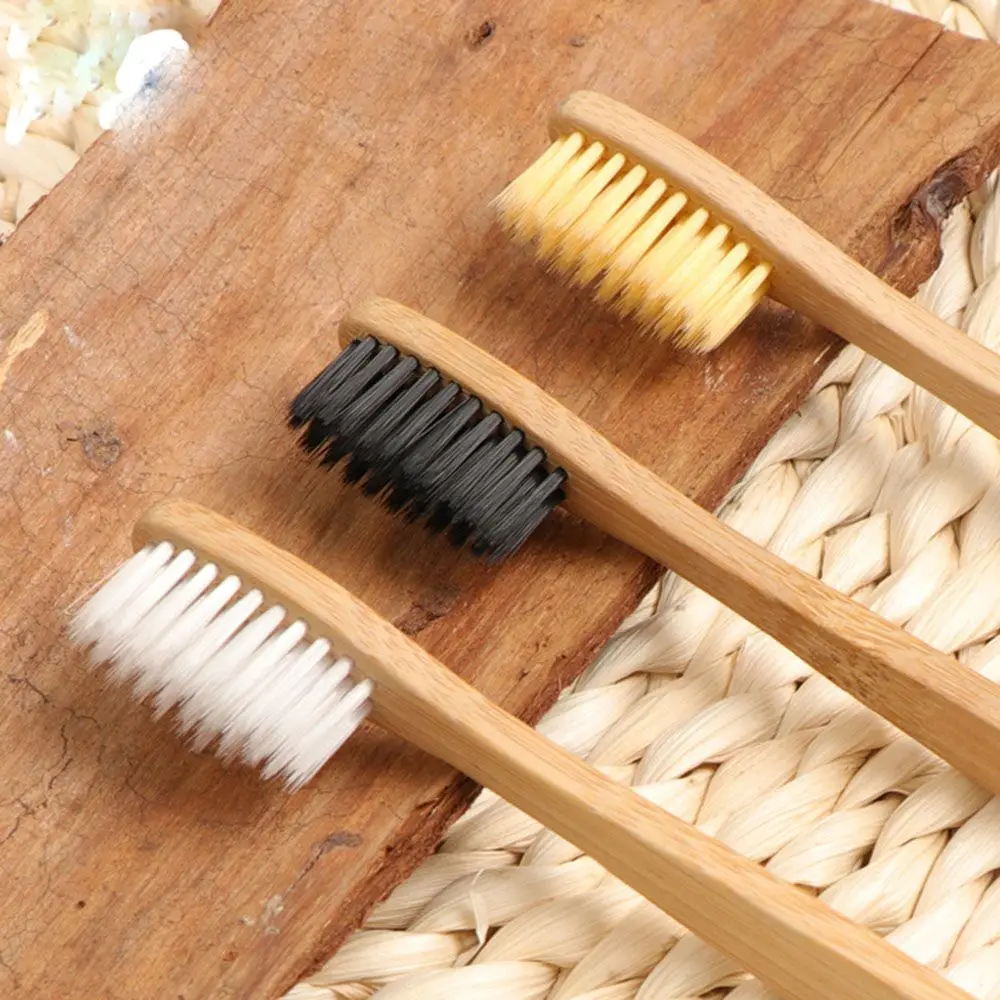 1 шт. экологические деревянные бамбуковый древесный уголь зубная щетка для ухода