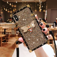 for iphone 12 pro max case fashion glitter lanyard phone case for iphone 12 mini 11 pro x xs max xr 7 8 6 6s plus back cover