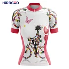 Одежда для верховой езды HIRBGOD, женские трикотажные изделия для велоспорта, мультяшный рисунок на велосипеде, многостильная повседневная женская спортивная одежда с коротким рукавом
