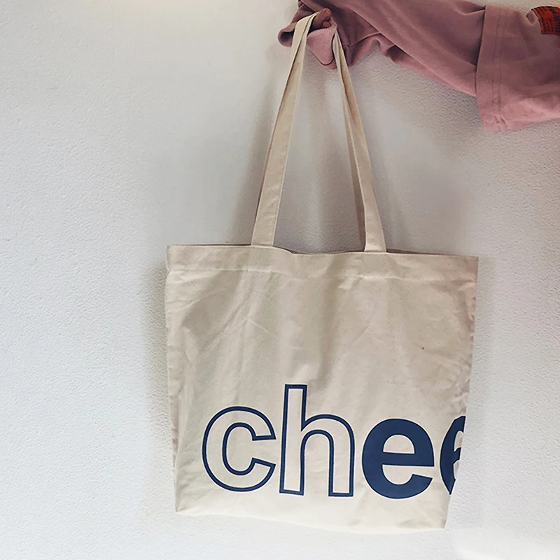 

Women Canvas Shopping Bag Literary Printing Female Shoulder Bag Ladies Eco Handbag Casual Tote Reusable Grocery Shopper Bags