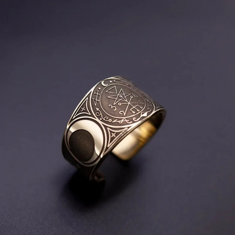Молитвенное кольцо с шестигранной звездой и тотемным кольцом амулет плотностью
