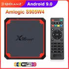 Приставка Смарт-ТВ X96 Mini Plus, Android 9,0, четырехъядерный Amlogic S905W4, 4K, HD, 1080P, Двойной Wi-Fi, Поддержка Google Voice, медиаплеер
