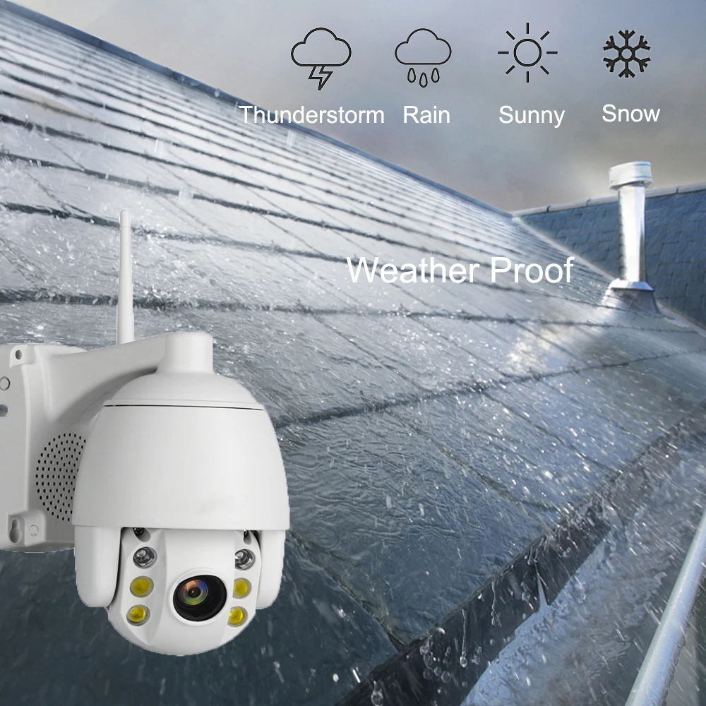 2MP 4G беспроводная PTZ IP камера Wifi 1080P HD наружная Водонепроницаемая мини-камера P2P