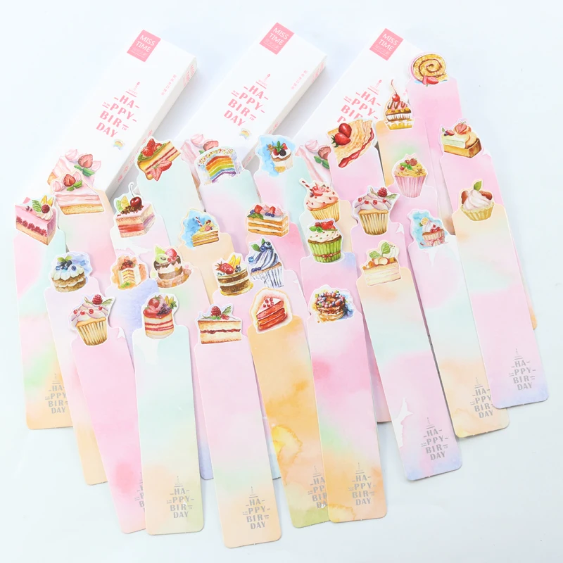 Domikee милые Креативные торты форма офисные школьные закладки для книг kawaii