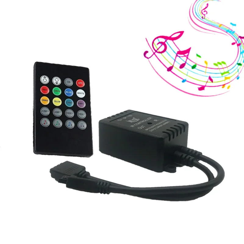 100 шт DC12V-24 V светодиодный rgb-пульт управления с радиочастотным пультом дистанционного управления яркие RGB пульт управления для SMD 3528 5050 RGB светодиодный Жесткий полосы