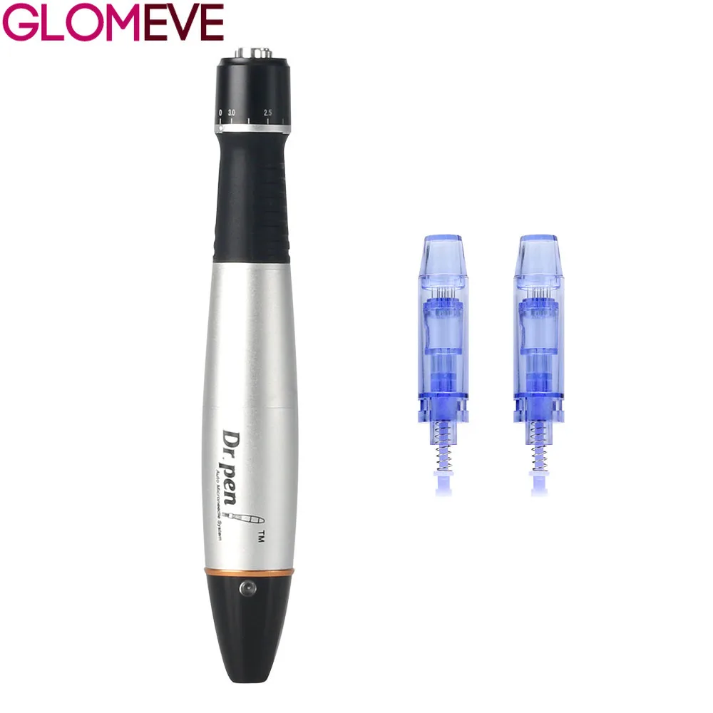 Электрический Dr. pen Ultima A1-C микроиглы тату уход за кожей наборы с 12 булавки иглы картриджи Авто Микро прокатки Дерма терапия