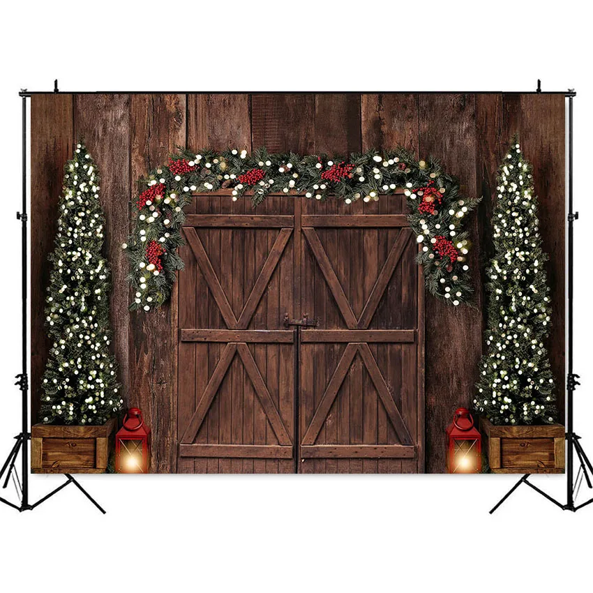 Фон для фотосъемки с рождественскими мотивами Mehofond Рождественская елка окно