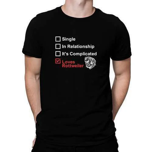 

Single in relationship loves Rottweiler T-shirt