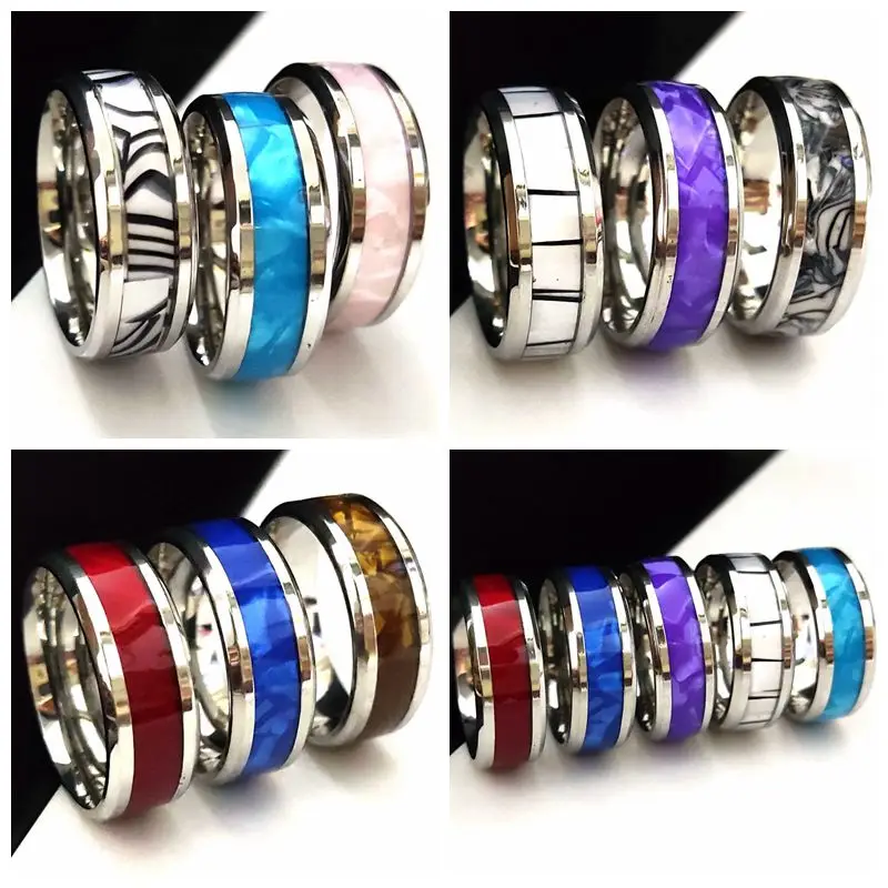 25 шт./лот уникальный дизайн высшее Смешанное кольцо из нержавеющей стали в виде