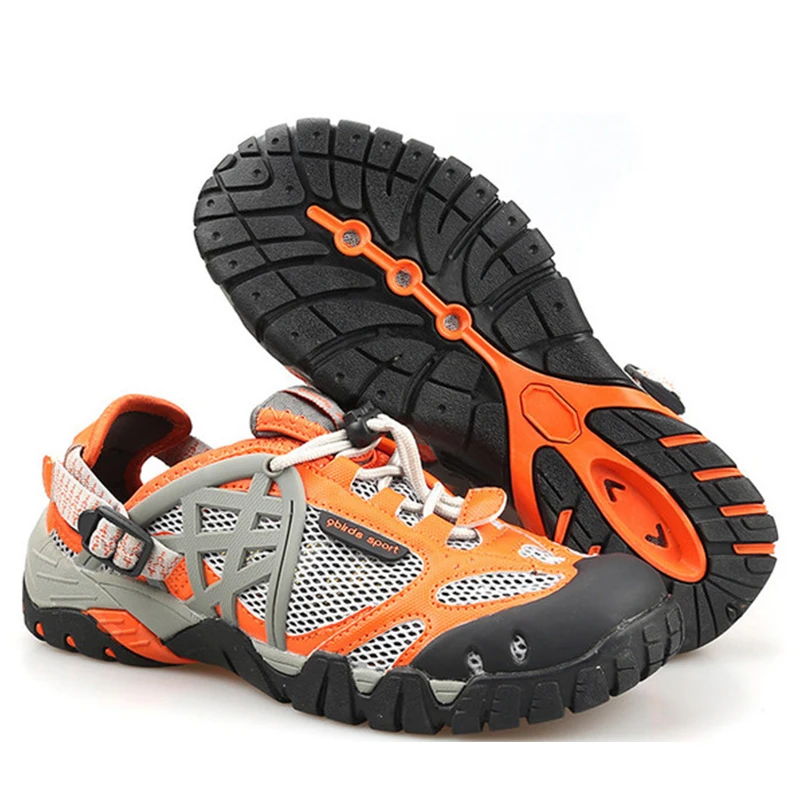 Низкие кроссовки для мужчин и женщин дышащие сетчатые рыбалки пляжа летняя