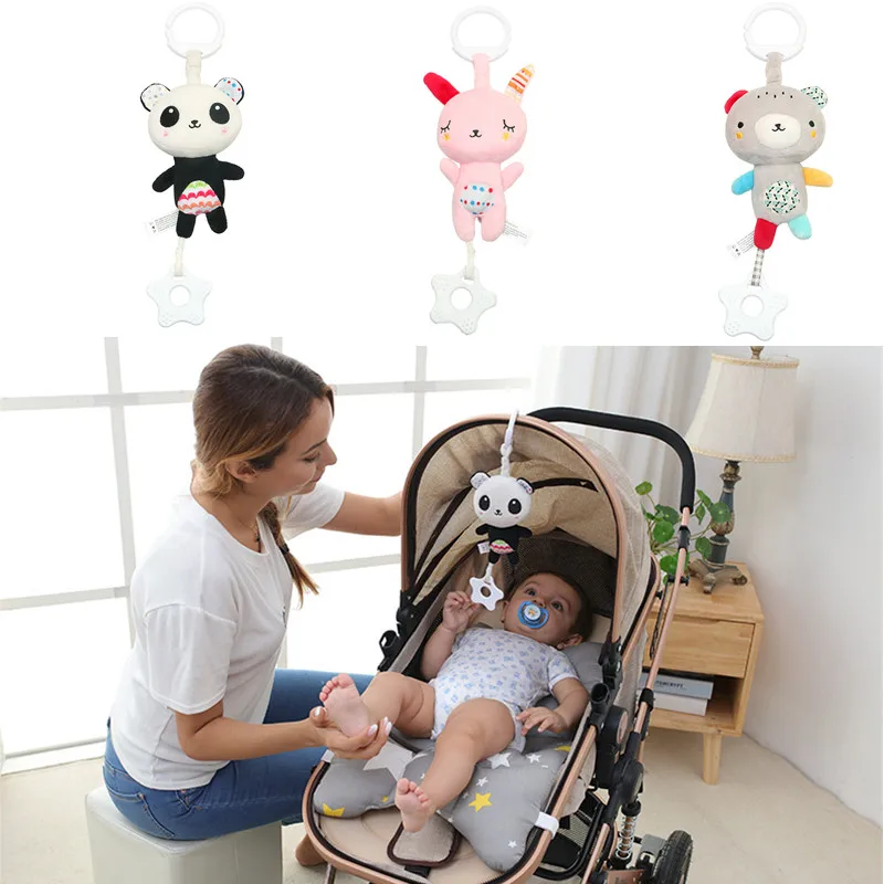 Детские милые мягкие плюшевые подвесной зажим куклы игрушки с Прорезыватель для