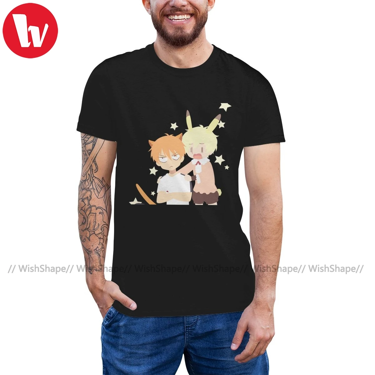 

Футболка мужская с изображением фруктовой корзины, большая Повседневная рубашка с коротким рукавом, с рисунком аниме Kyo и Momiji