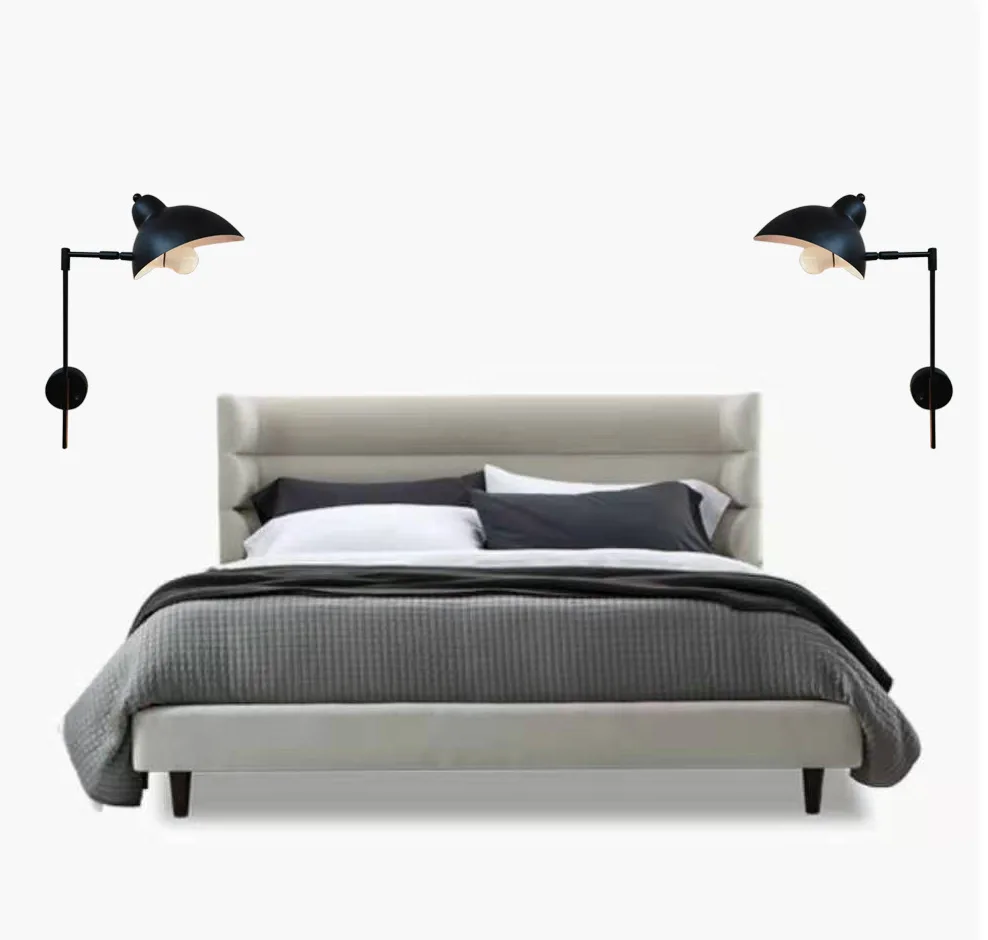 Простой светодиодный настенный светильник с черной железной краской