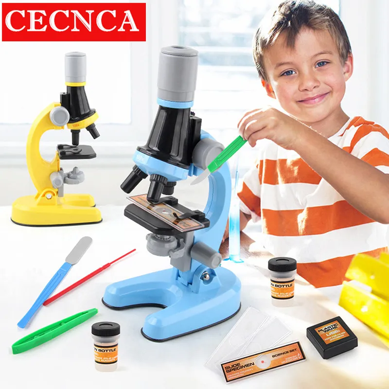 

Children Biological Microscope Lab Science Education Microscope with LED Kit Adjustable Magnification Educational Equipment