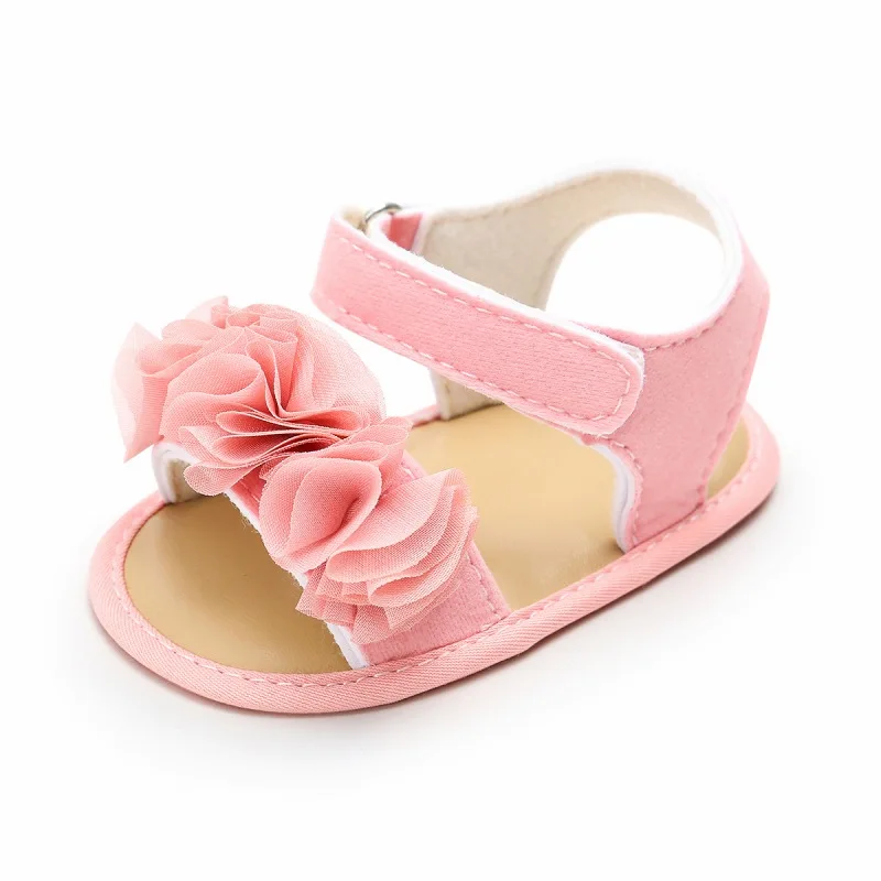 Baby Shoes Sandals Girl Summer Flat White Flower Princess Newborn Toddler Infant Elegant Pink Cute Prewalkers 0-18M |