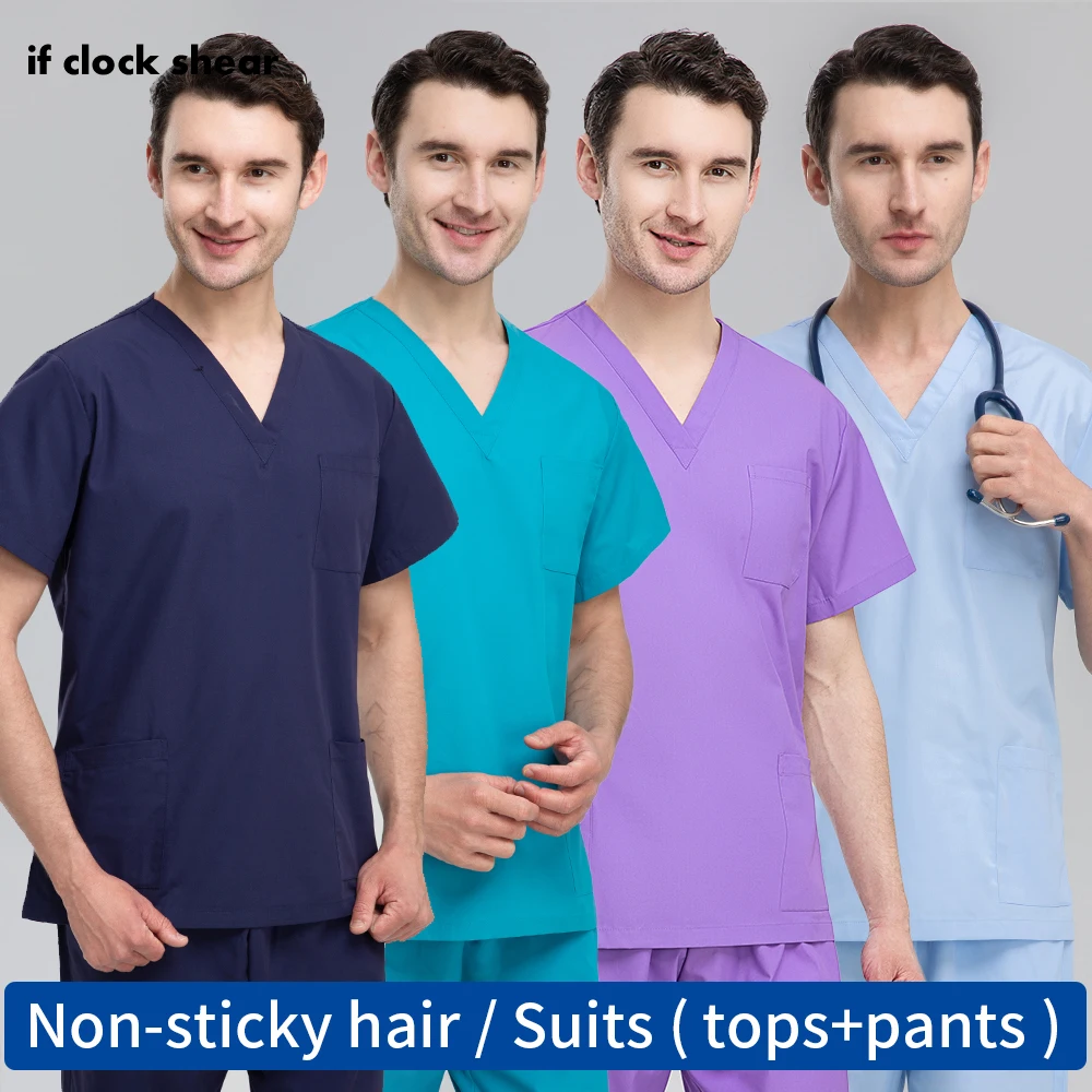 

Hospital Dentistry Nursing Uniform Unisex Medical Scrubs Suits Lab Pharmacist Workwear Pet Clinic Veterinary Nurse Work Clothing