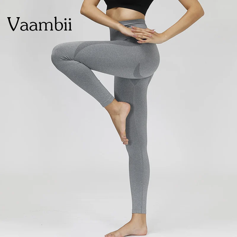 

Woman Seamless Leggings With High Waist Womens Gray Sports Yoga Pants Femme Plus Size Running Leggings Women Clothing Activewear