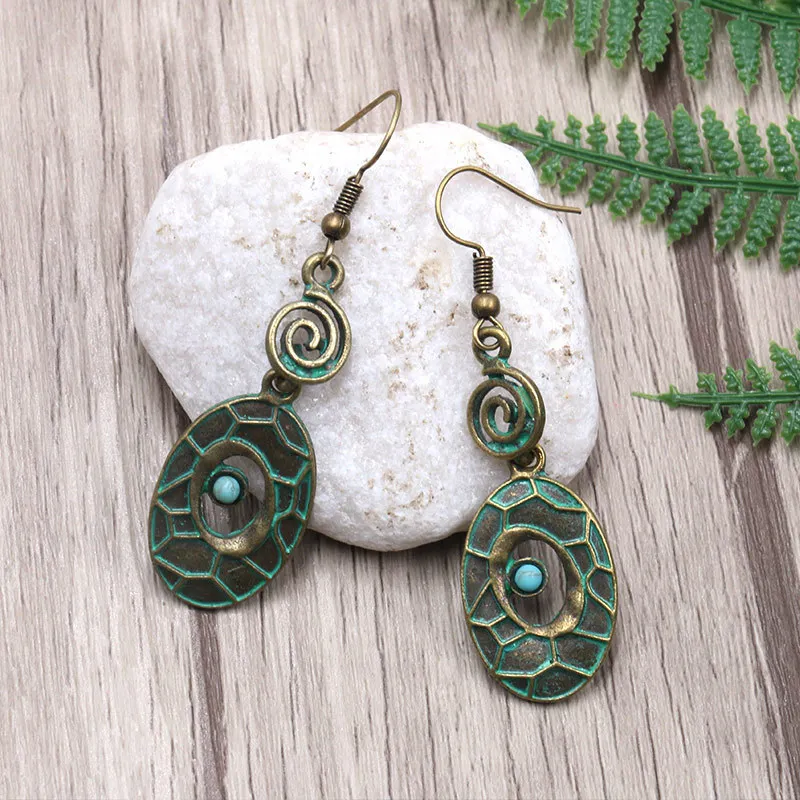 Лидер продаж Модные индивидуальные Винтажные серьги из сплава для женщин