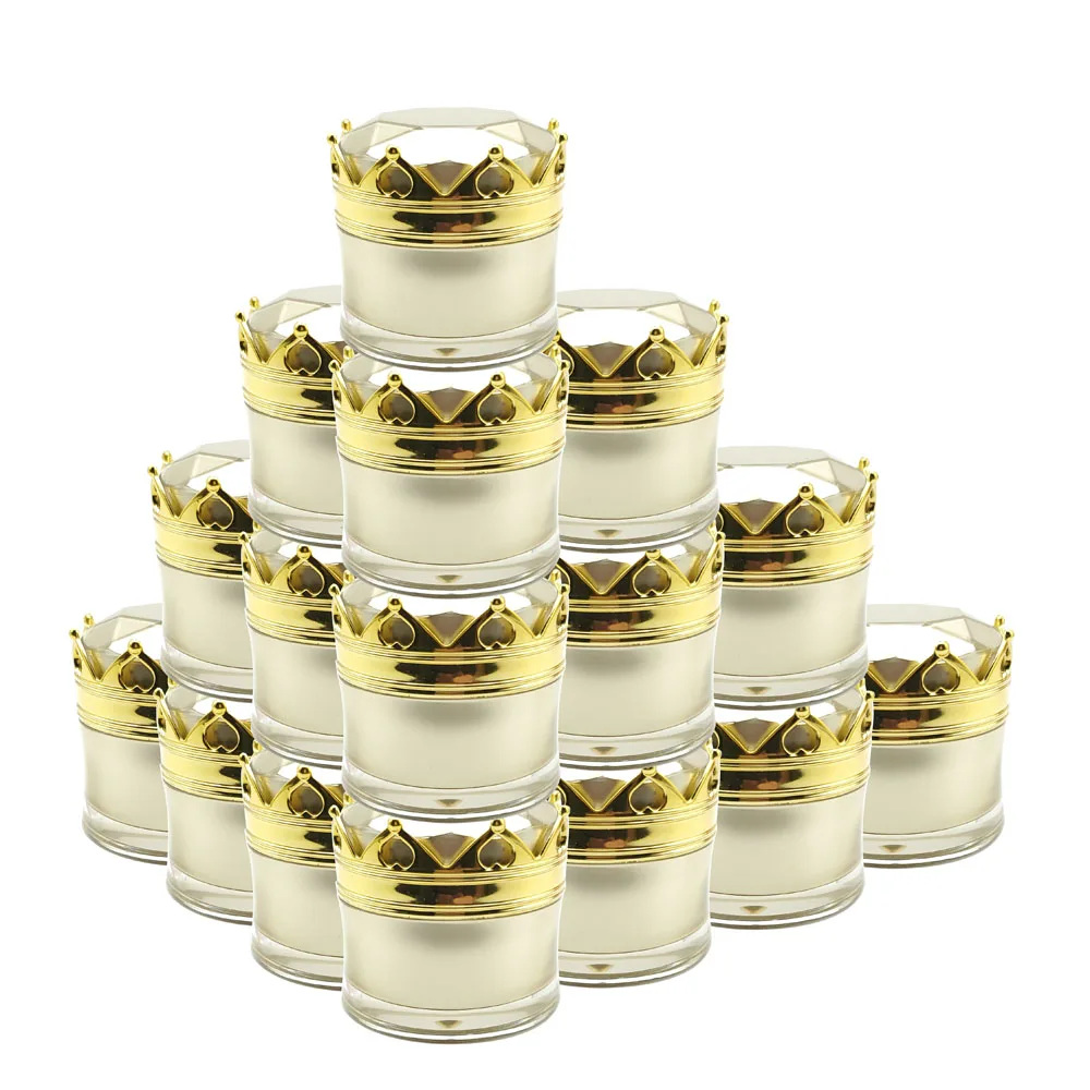 

5pcs 5g 10g 15g Empty Plastic Cosmetic Cream Jar Cream Box Container Refillable Travel Lotion bottle Body Cream Empty Jars