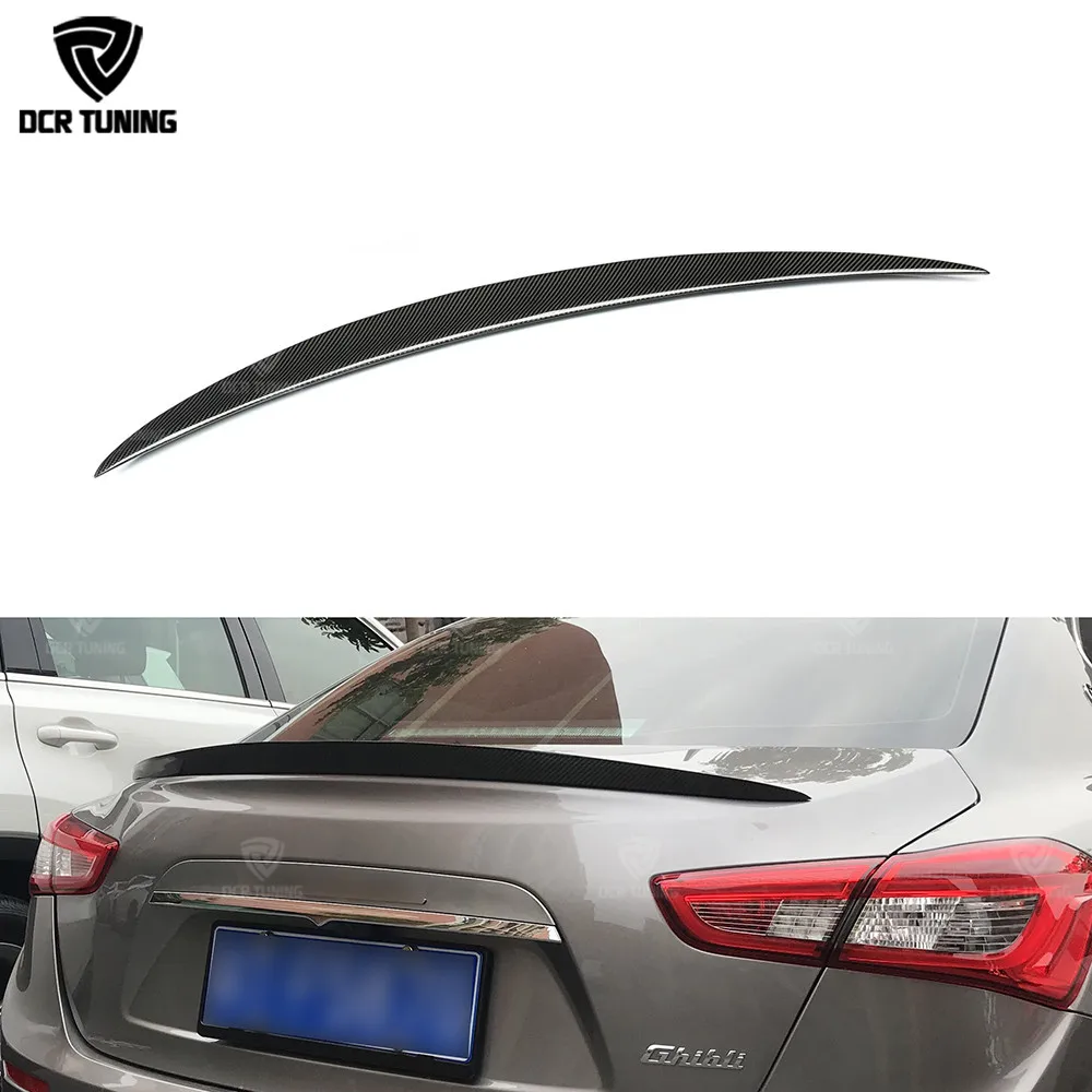 Wald Стиль углеродного волокна задний багажник спойлер губы для Maserati Ghibli