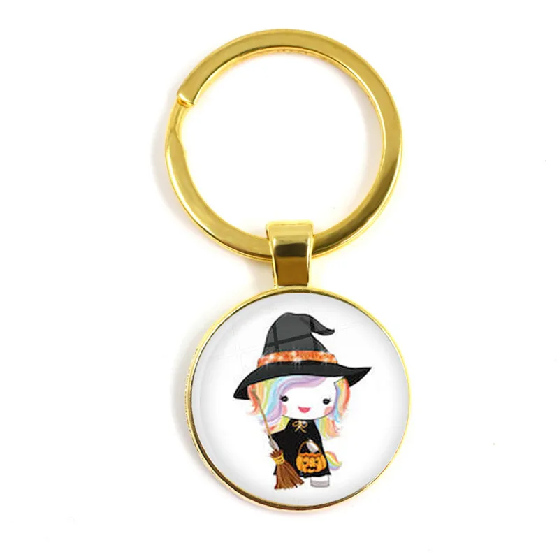 Милый брелок для ключей на Хэллоуин в виде единорога косплея детские школьные