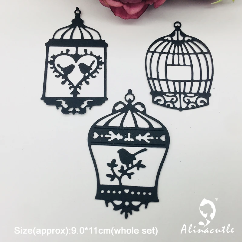 Металлическая высечка Alinacutle 3 шт. винтажная клетка для птиц сделай сам