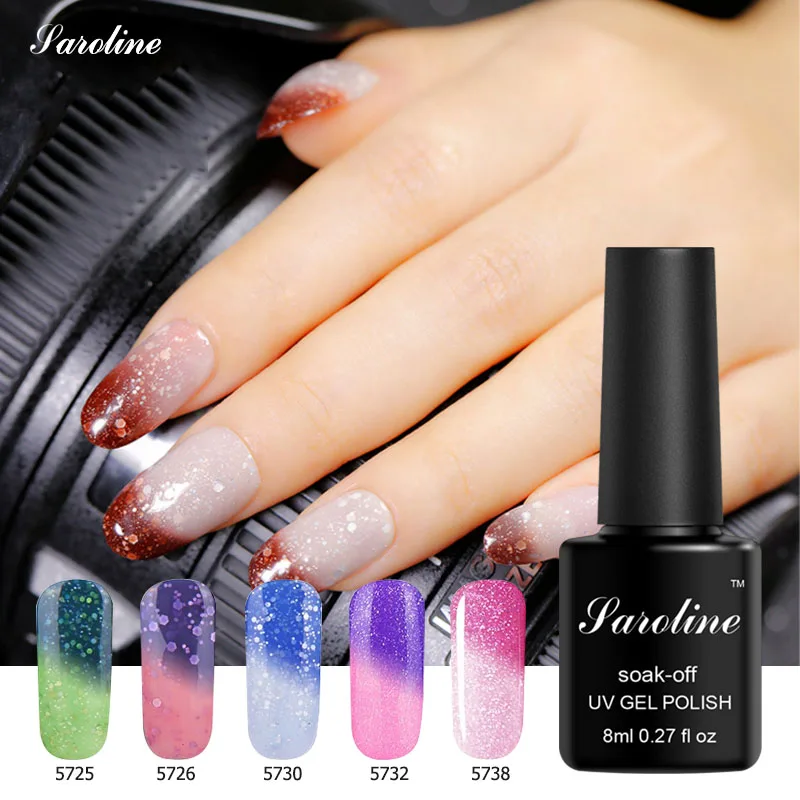 Saroline температура сменить Гель лак термальный счастливый гель УФ светодиодный