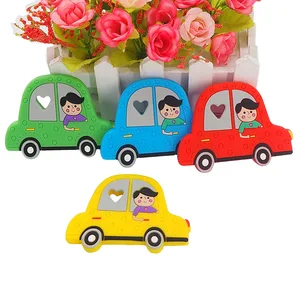 Chenkai, 10 шт., не содержит Бисфенол А, Силиконовые Прорезыватели для зубов в форме автомобиля, сенсорная Детская Подвеска сделай сам, подвеска для детей, игрушки