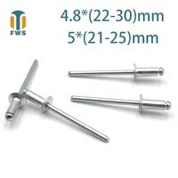 10pcs m4 8 m5 multi size aluminium open end countersunk head break mandrel blind nail pop rivets for furniture car aircraft