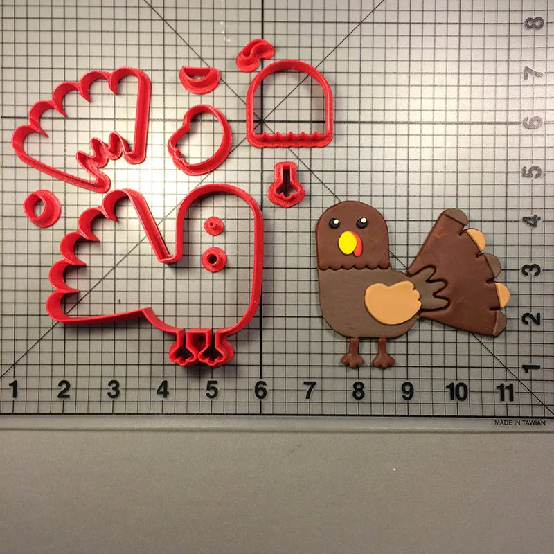 День благодарения для нарезки печенья в виде Дикая индейка животных силуэт