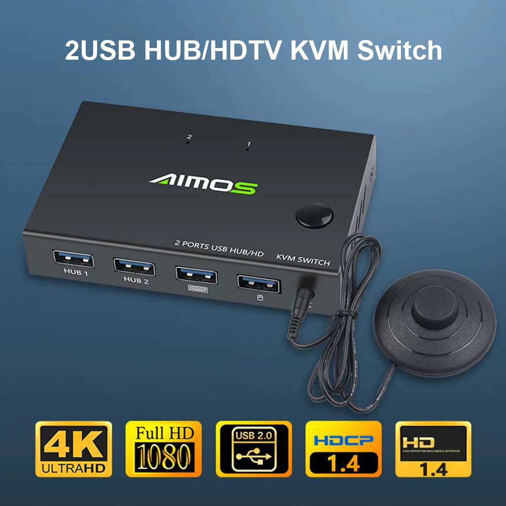 

Квм-Консоль USB 2,0, переключатель HDTV, совместимый квм-Консоль HD 4K 1080P для ПК, клавиатуры, мыши, принтера, устройств