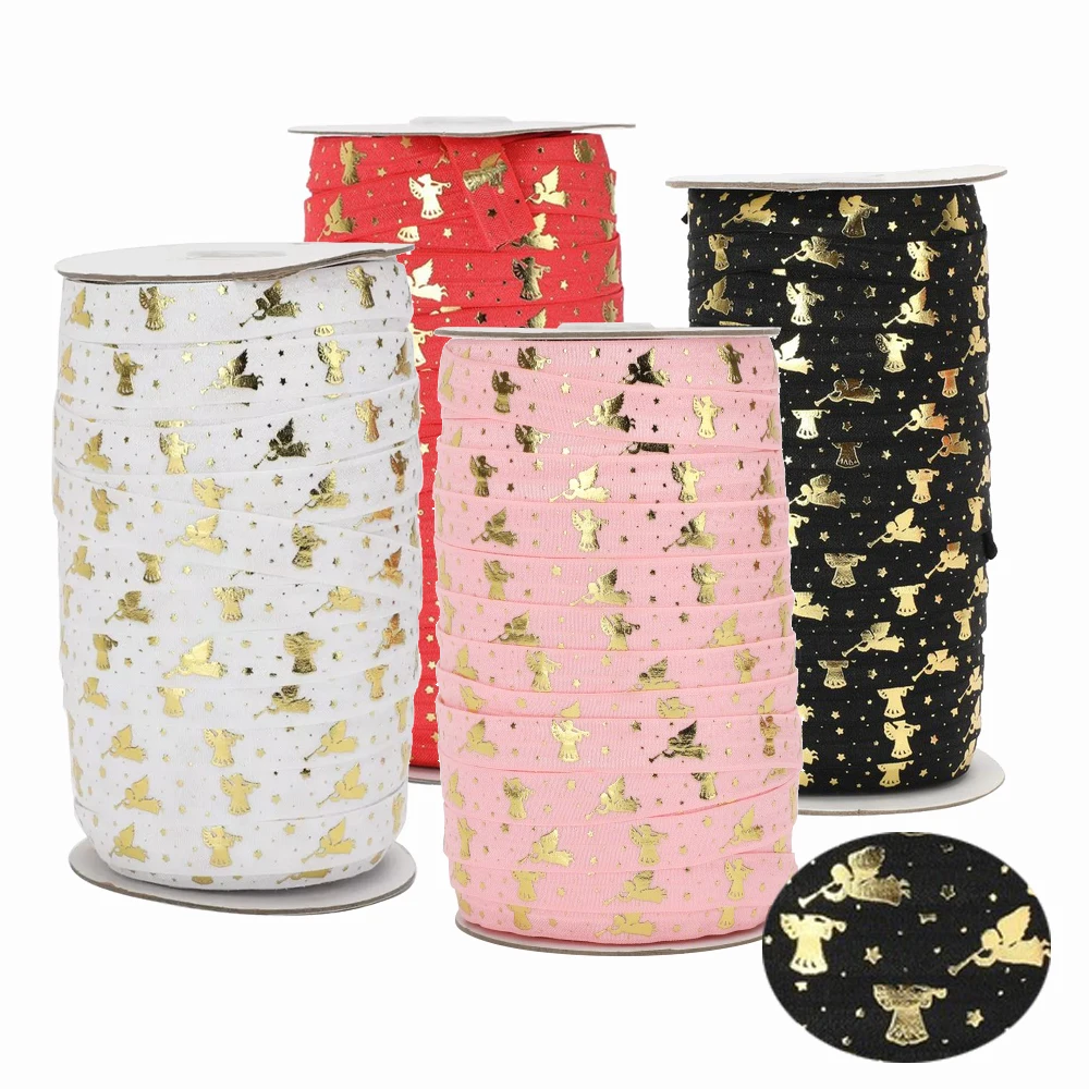 Золотая фольга 100 ярдов 5/8 дюйма 16 мм с узором в виде Купидона на День святого