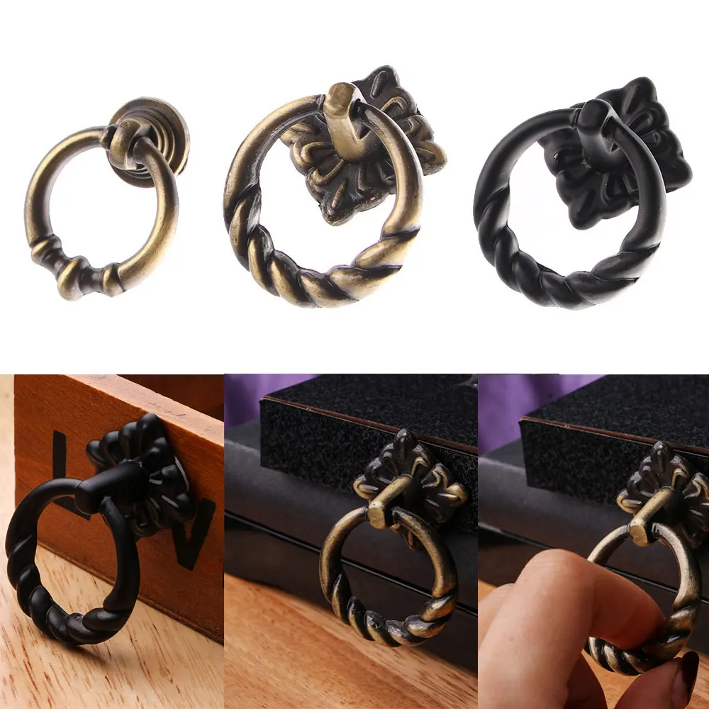 Новое поступление 5 видов винтажный круглые ручки для шкафа На ящики комод дверь