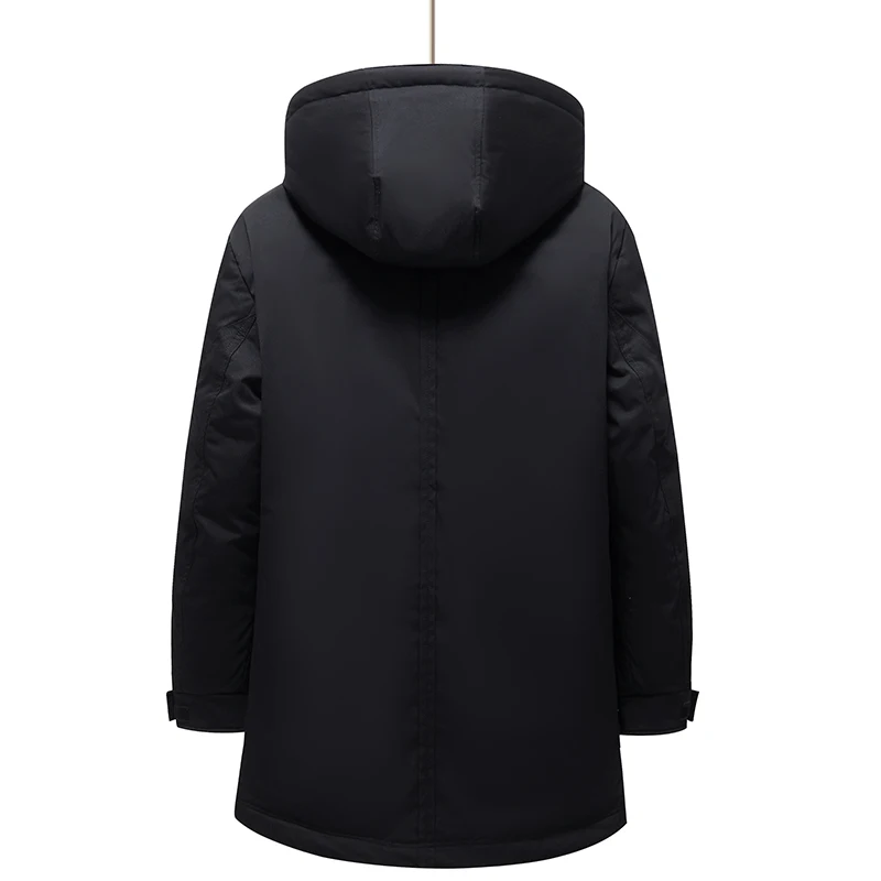 Winter Jackets Men  Thick Warm 90% white duck down Hooded Overcoat Windbreaker waterproof Velvet Jacket high quality