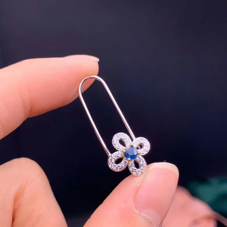 High end Jewelry Brooch natural emerald Ruby Sapphire 925 pure silver lady beautiful | Украшения и аксессуары