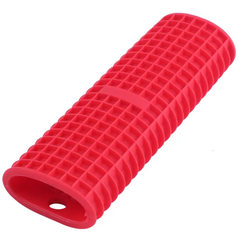 Качественный силиконовый чугунный чехол для ручки сковороды красный|Перчатки и