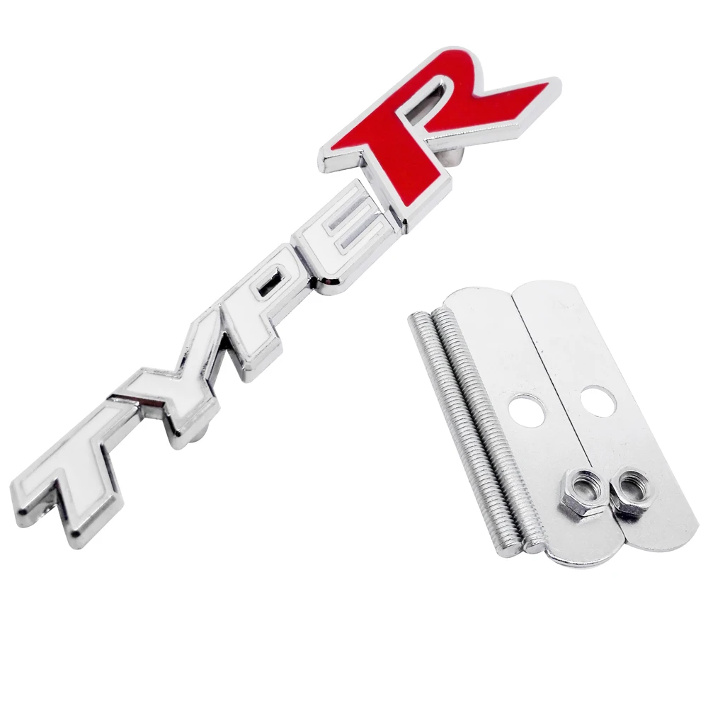 Логотип для стайлинга автомобиля типа R 3D наклейки на переднюю решетку