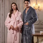 Халат фланелевый мужской, длинный, зимний, теплая