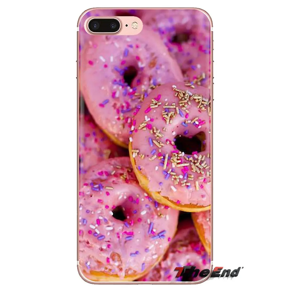 TPU Shell Case For Huawei G7 G8 P7 P8 P9 P10 P20 P30 Lite Mini Pro P Smart Plus 2017 2018 2019 sugar Creamy Pink Donut Sprinkles |