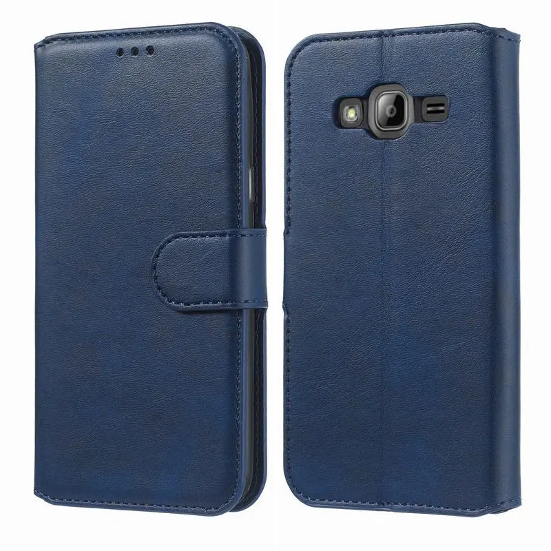 Blue Case Кожаный чехол-кошелек для samsung Galaxy J3 чехлы для телефонов Чехол для samsung J310 J3 Чехол-книжка держатель для карт ретро-Книга чехол - Цвет: Blue Case