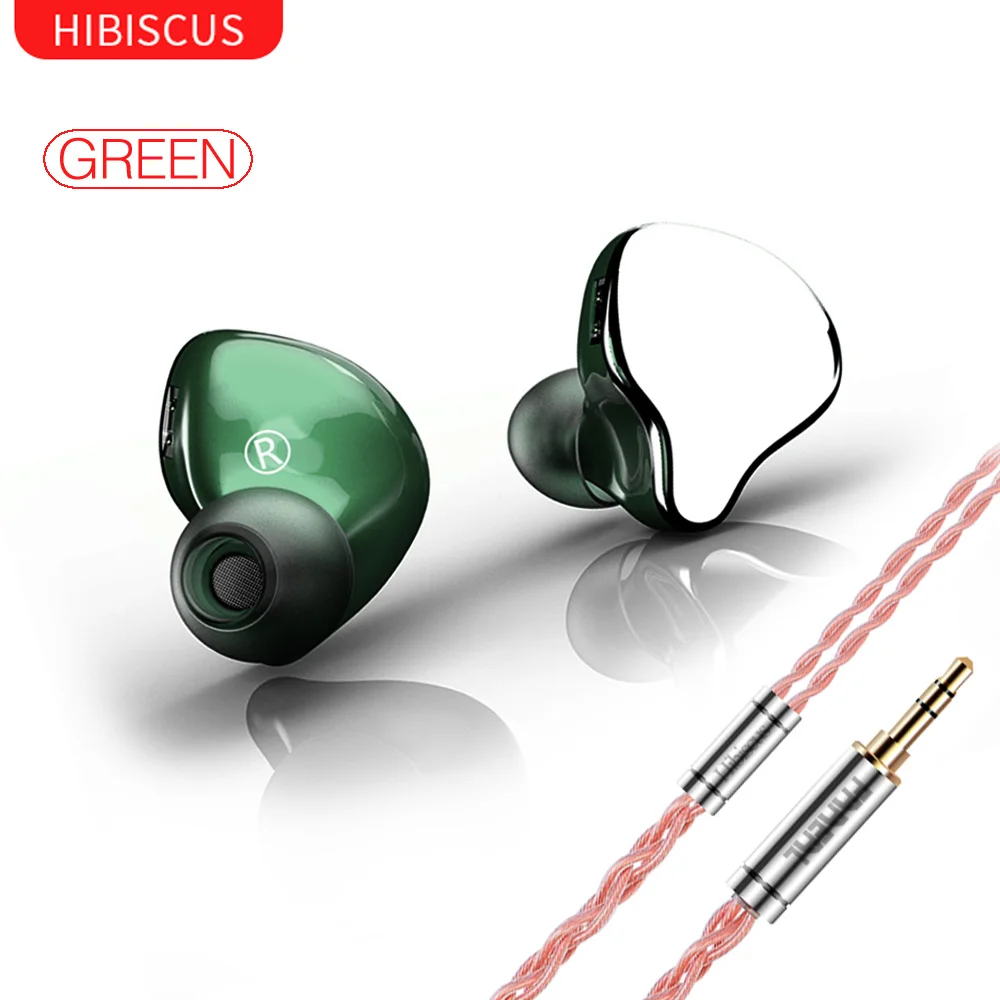 

FAAEAL Hibiscus Diamond Like Carbon Diaphragm Dynamic HIFI In Ear Earphone Monitor Stage IEM Earbud Plating Metal Sport Heaphone