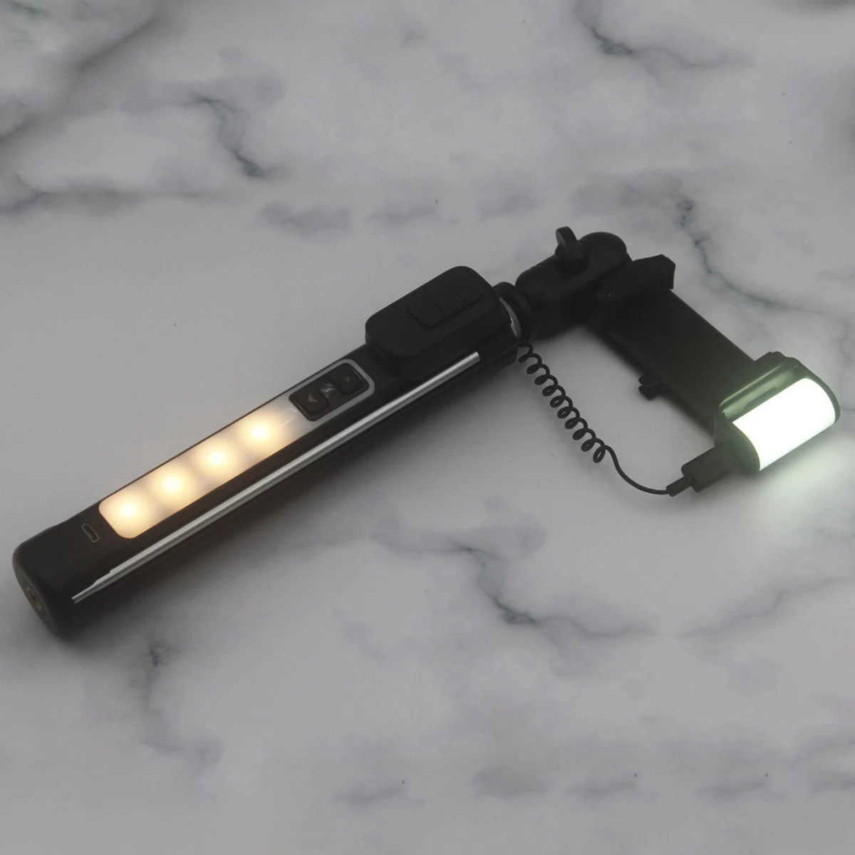 Беспроводной BT селфи Палка с пультом дистанционного управления Выдвижной клип