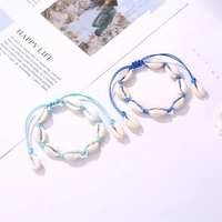 beach shell ankle bracelet for women bohemia vintage adjustable barefoot chain bracelets jewelry girls gift