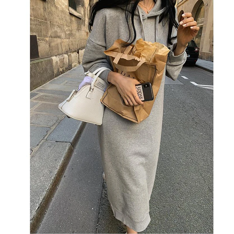 уличная мода женская свитшот Женское платье с капюшоном хлопок большого размера