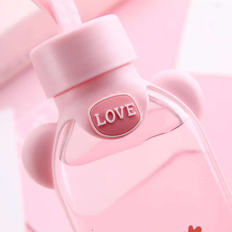 Милая мультяшная бутылка для воды милая посуда напитков в виде фламинго