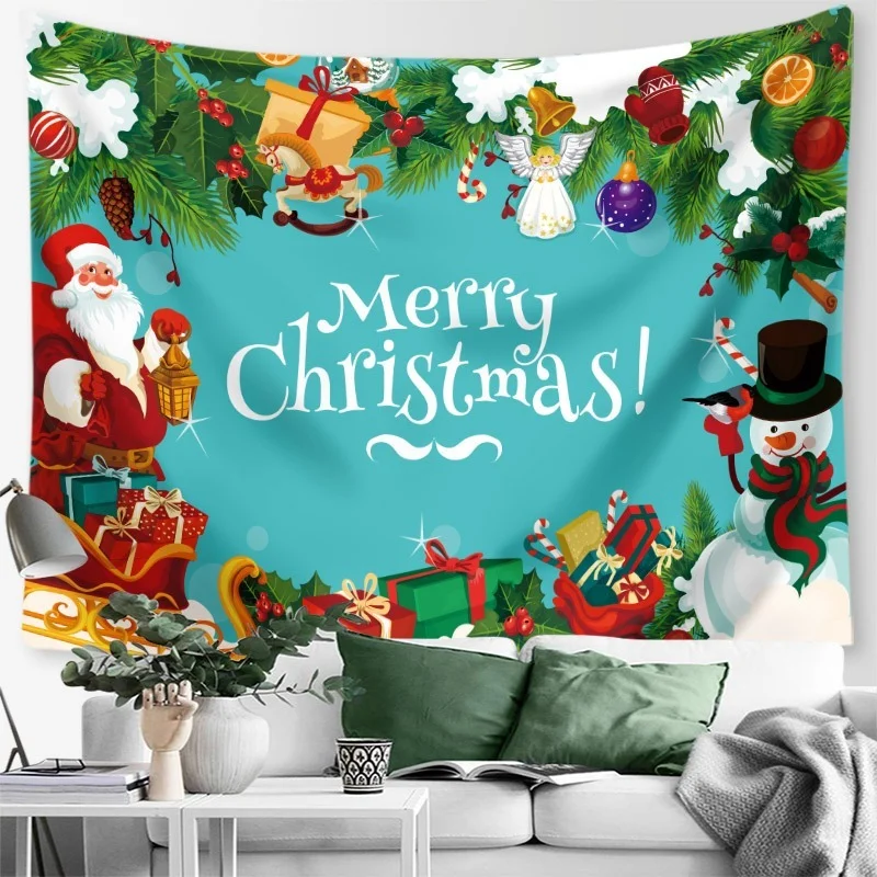 

Christmas Style Tapestry Polyester 150x200cm Large Digital Printing Tapestry For Shop Decoration TV Background Wall Tablecloth